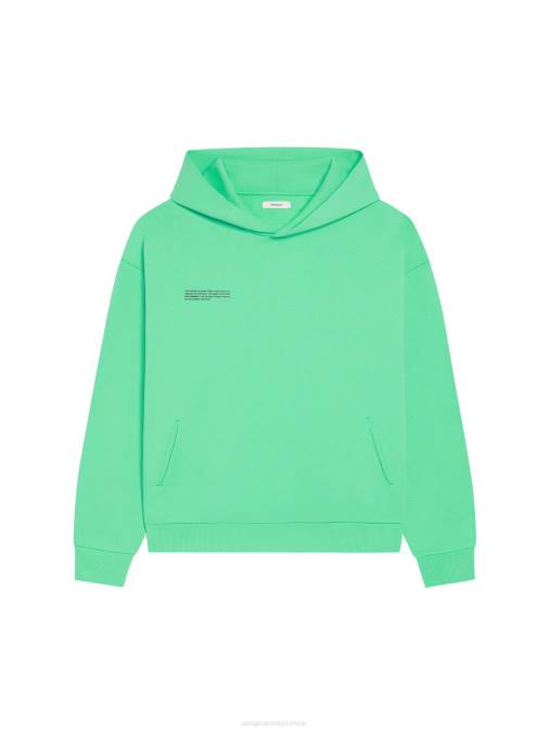 mujer sudadera con capucha de la firma Pangaia menta verde ropa TDTH37