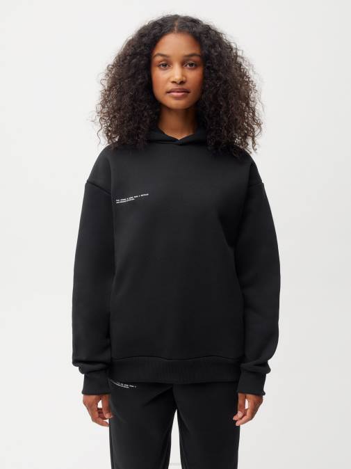 mujer sudadera con capucha de la firma Pangaia negro ropa TDTH38