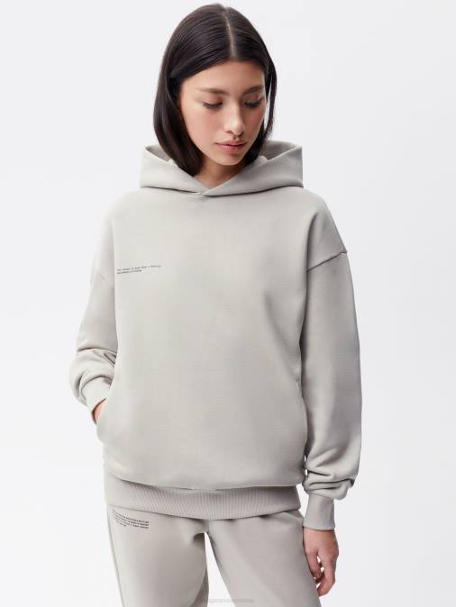 mujer sudadera con capucha de la firma Pangaia piedra ropa TDTH9