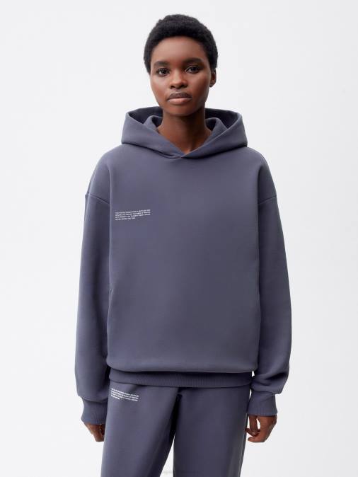 mujer sudadera con capucha de la firma Pangaia pizarra azul ropa TDTH4