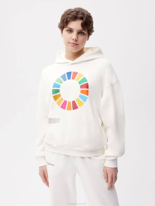 mujer sudadera con capucha de la firma x sdgs Pangaia blanquecino ropa TDTH46