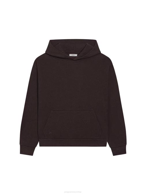 mujer sudadera con capucha de punto de lana reciclada Pangaia Castaño ropa TDTH27