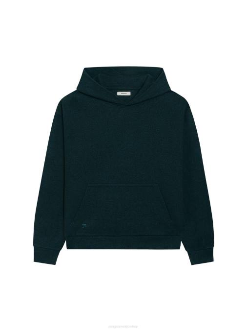 mujer sudadera con capucha de punto de lana reciclada Pangaia follaje verde ropa TDTH71