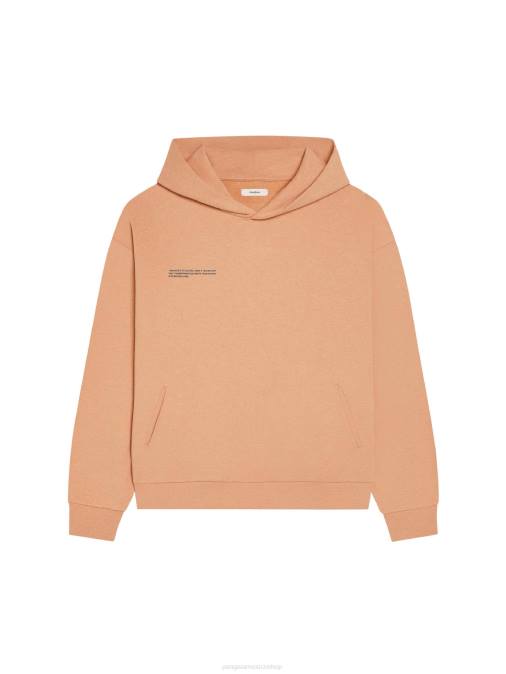 mujer sudadera con capucha de tinte alimentario Pangaia rooibos rojo ropa TDTH29