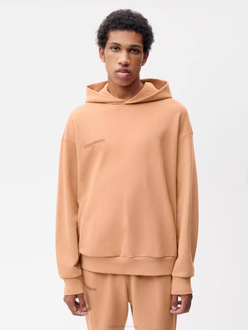 mujer sudadera con capucha de tinte alimentario Pangaia rooibos rojo ropa TDTH29