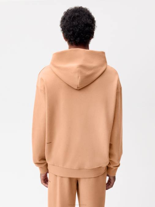 mujer sudadera con capucha de tinte alimentario Pangaia rooibos rojo ropa TDTH29