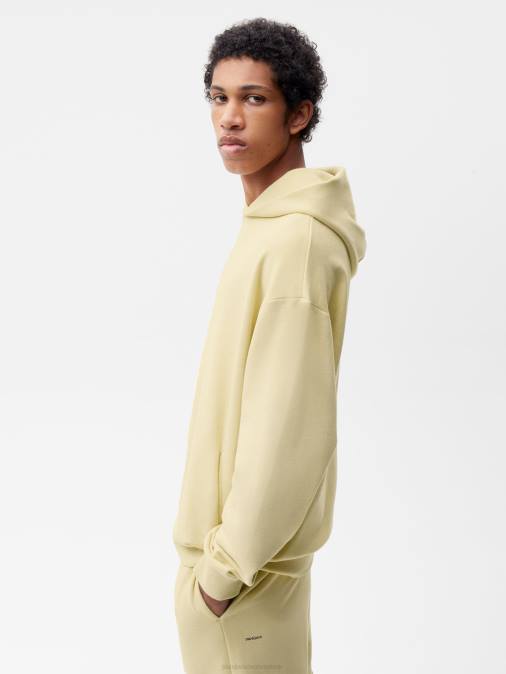 mujer sudadera con capucha de tinte alimentario Pangaia verde matcha ropa TDTH69