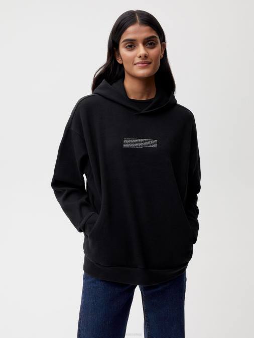 mujer sudadera con capucha lab nxt gen Pangaia negro ropa TDTH13