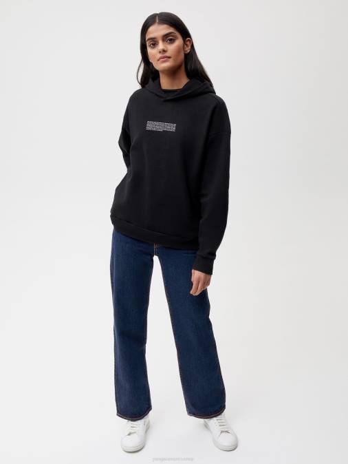 mujer sudadera con capucha lab nxt gen Pangaia negro ropa TDTH13
