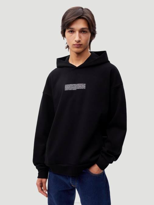 mujer sudadera con capucha lab nxt gen Pangaia negro ropa TDTH13
