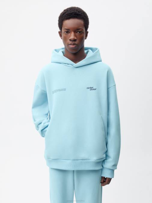 mujer sudadera con capucha victor x victor Pangaia azul celeste ropa TDTH57