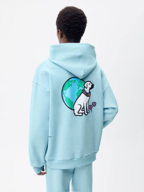 mujer sudadera con capucha victor x victor Pangaia azul celeste ropa TDTH57