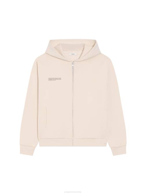 mujer sudadera con capucha y corte ancho Pangaia arena ropa TDTH48