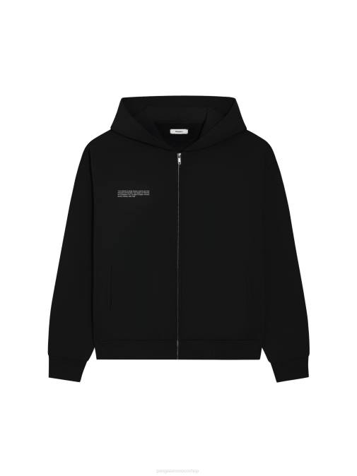 mujer sudadera con capucha y corte ancho Pangaia negro ropa TDTH59