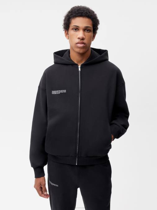 mujer sudadera con capucha y corte ancho Pangaia negro ropa TDTH59