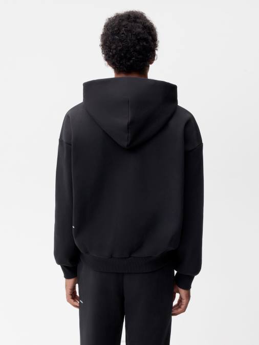 mujer sudadera con capucha y corte ancho Pangaia negro ropa TDTH59