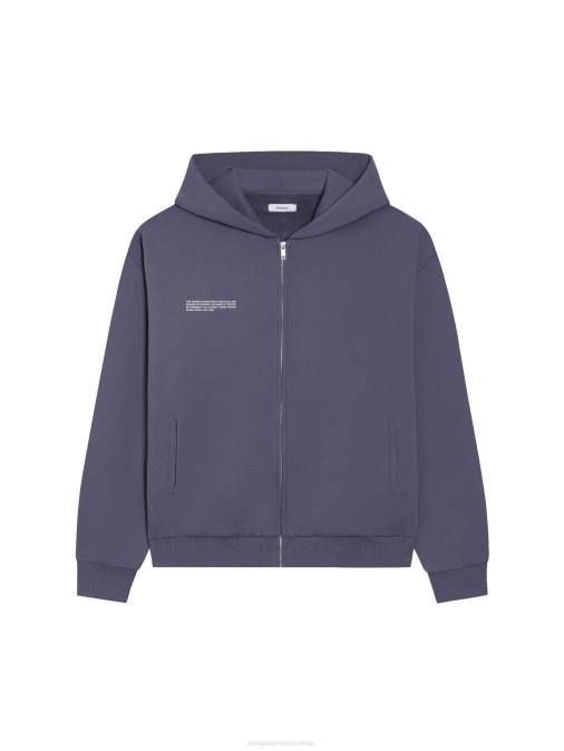 mujer sudadera con capucha y corte ancho Pangaia pizarra azul ropa TDTH34