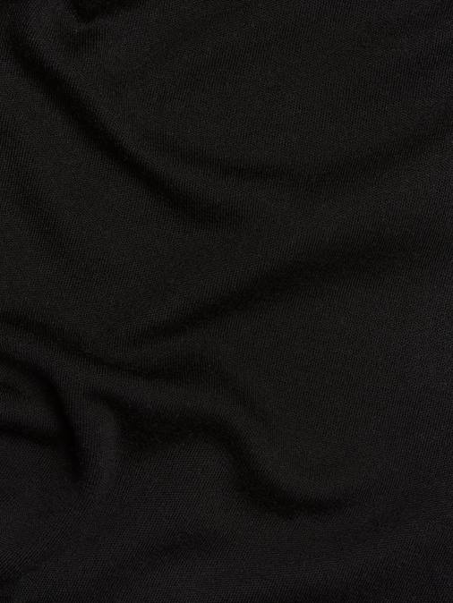 mujer sudadera con media cremallera de lana merino Pangaia negro ropa TDTH50