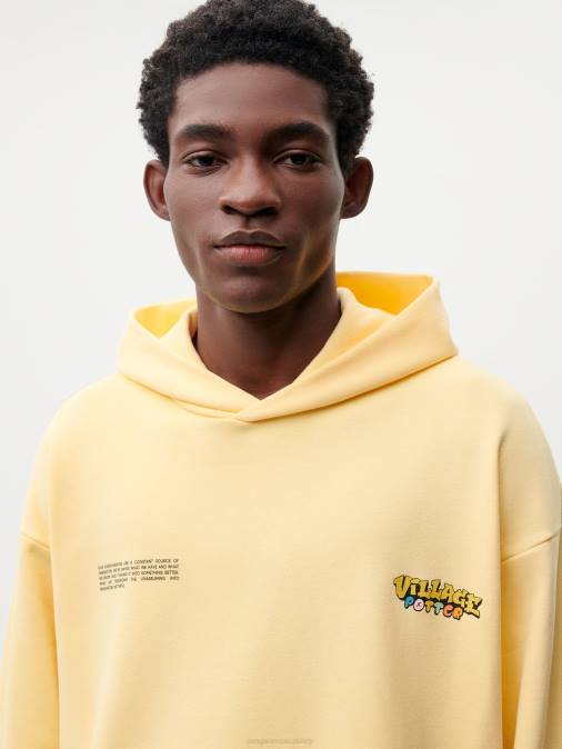 mujer sudadera x roberto lugo 365 Pangaia botón de oro amarillo ropa TDTH58
