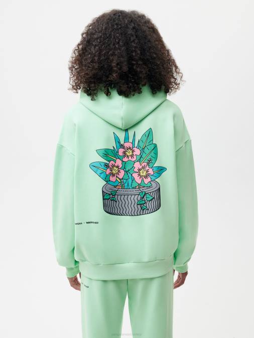 mujer sudadera x roberto lugo 365 Pangaia laguna azul ropa TDTH61