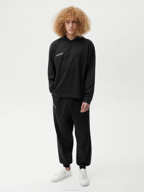 mujer top loungewear de algodón orgánico con fibra c Pangaia negro ropa TDTH508