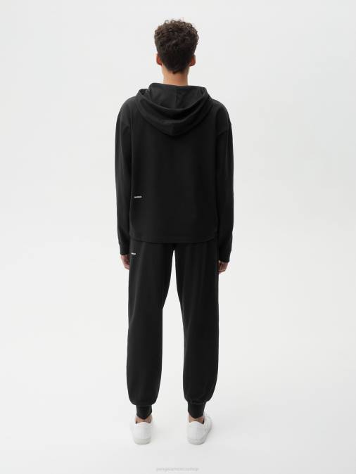 mujer top loungewear de algodón orgánico con fibra c Pangaia negro ropa TDTH66