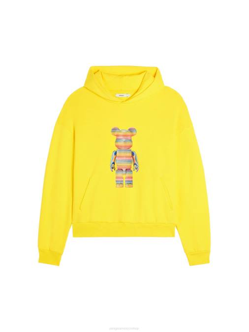 mujer x haroshi be@rbrick sudadera con capucha de algodón reciclado Pangaia amarillo azafran ropa TDTH33