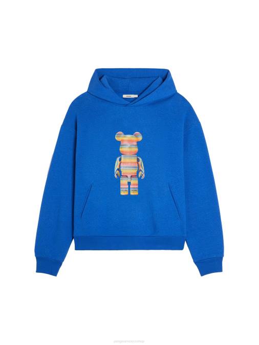 mujer x haroshi be@rbrick sudadera con capucha de algodón reciclado Pangaia azul cobalto ropa TDTH73