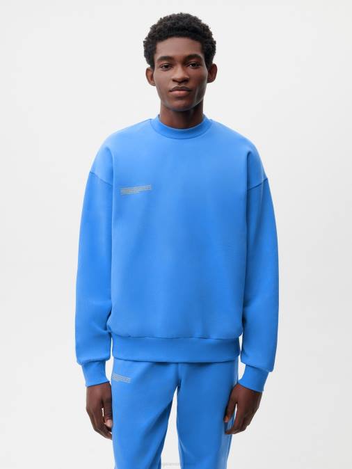 mujer en sudadera de algodón de conversión Pangaia agua Azul ropa TDTH97