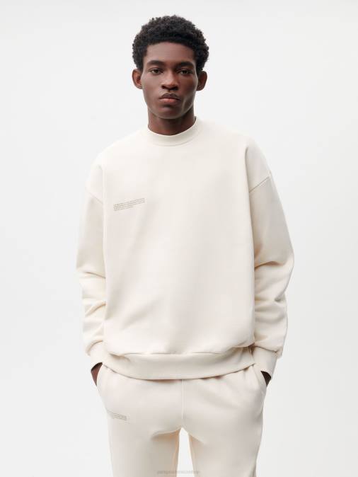 mujer en sudadera de algodón de conversión Pangaia algodón blanco ropa TDTH80