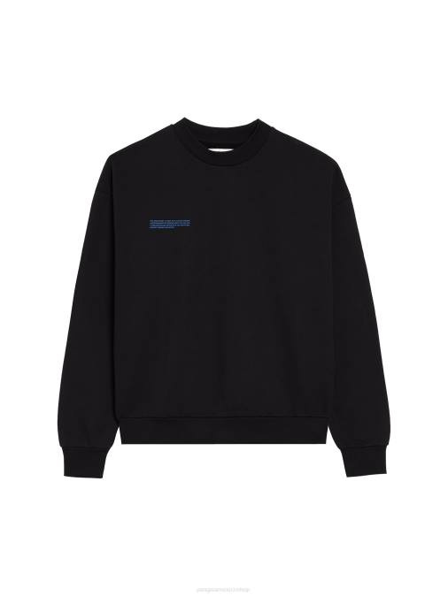 mujer en sudadera de algodón de conversión Pangaia negro ropa TDTH109