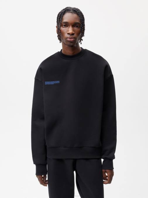 mujer en sudadera de algodón de conversión Pangaia negro ropa TDTH109