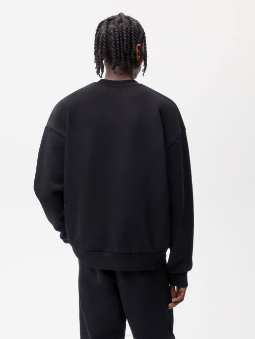 mujer en sudadera de algodón de conversión Pangaia negro ropa TDTH109