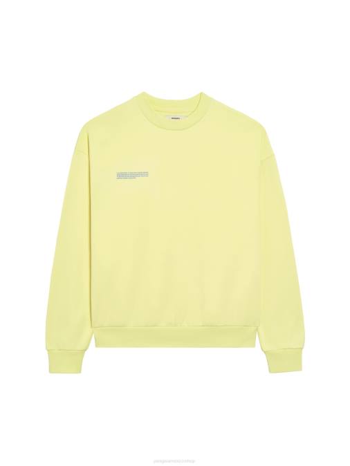 mujer en sudadera de algodón de conversión Pangaia rayo de sol amarillo ropa TDTH118
