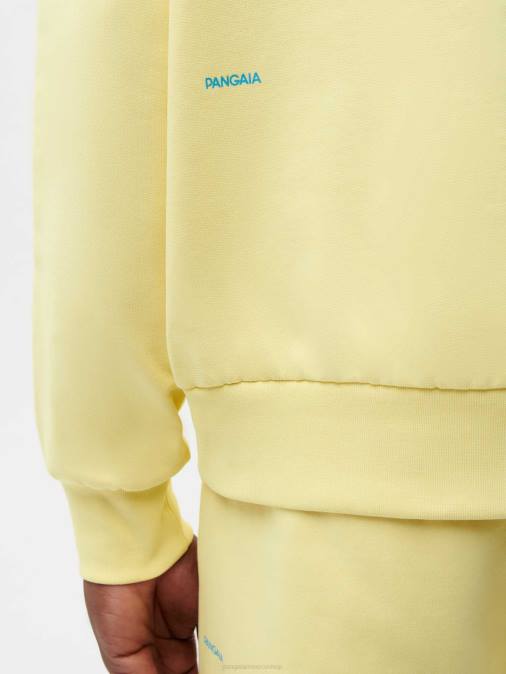 mujer en sudadera de algodón de conversión Pangaia rayo de sol amarillo ropa TDTH118