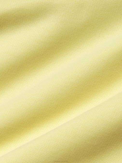 mujer en sudadera de algodón de conversión Pangaia rayo de sol amarillo ropa TDTH118
