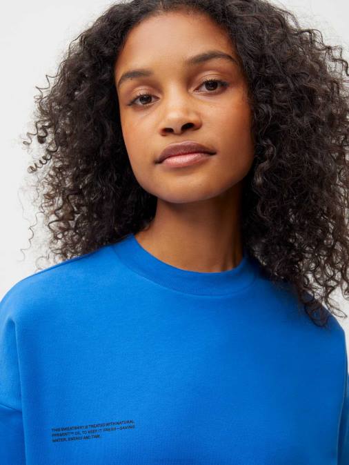 mujer sudadera 365 Pangaia azul cobalto ropa TDTH106