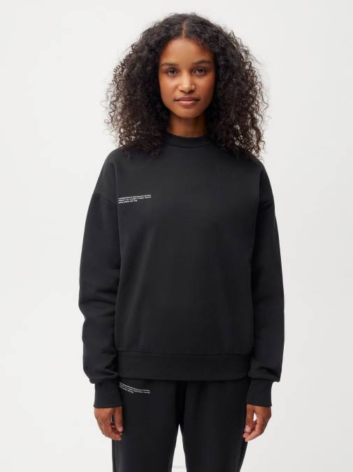 mujer sudadera 365 Pangaia negro ropa TDTH74