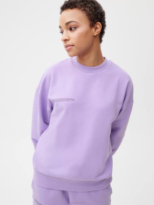 mujer sudadera 365 Pangaia orquídea púrpura ropa TDTH83