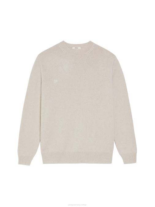 mujer sudadera con cuello redondo de cachemira reciclada Pangaia avena ropa TDTH117
