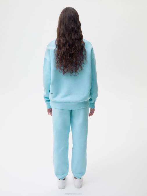 mujer sudadera de la firma Pangaia azul celeste ropa TDTH95