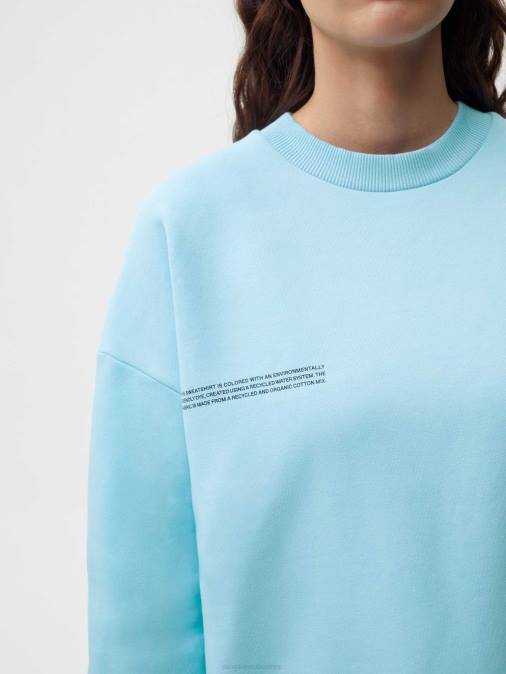 mujer sudadera de la firma Pangaia azul celeste ropa TDTH95