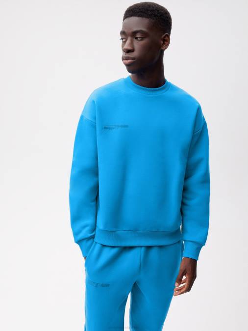 mujer sudadera de la firma Pangaia azul cerúleo ropa TDTH119