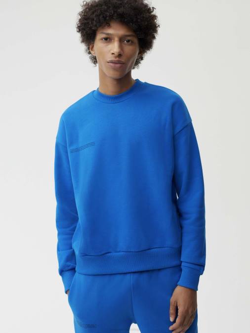 mujer sudadera de la firma Pangaia azul cobalto ropa TDTH115