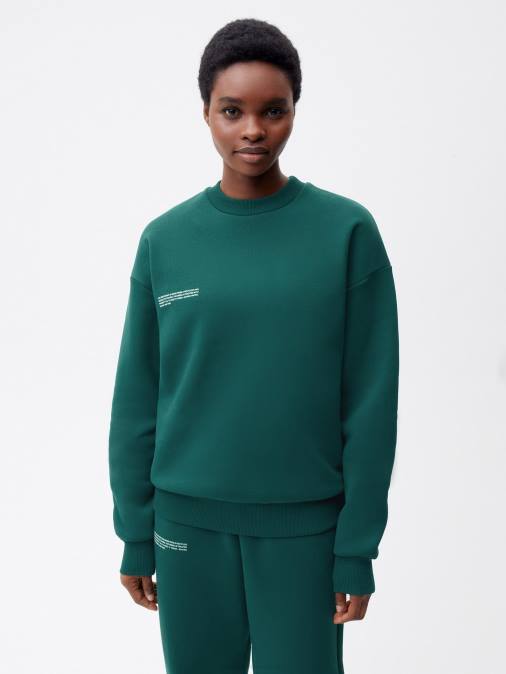 mujer sudadera de la firma Pangaia follaje verde ropa TDTH111