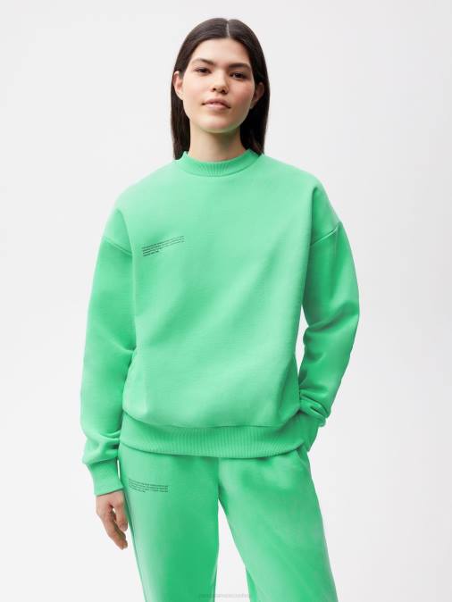 mujer sudadera de la firma Pangaia menta verde ropa TDTH112