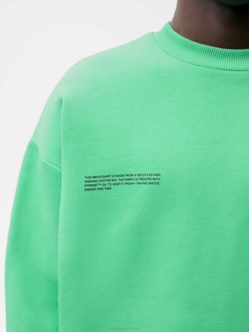 mujer sudadera de la firma Pangaia menta verde ropa TDTH112