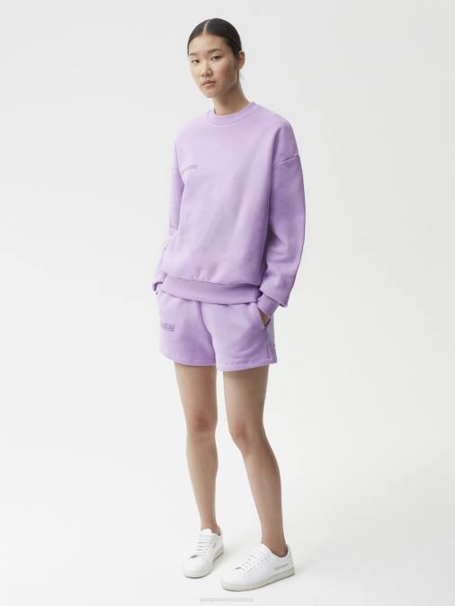 mujer sudadera de la firma Pangaia orquídea púrpura ropa TDTH86
