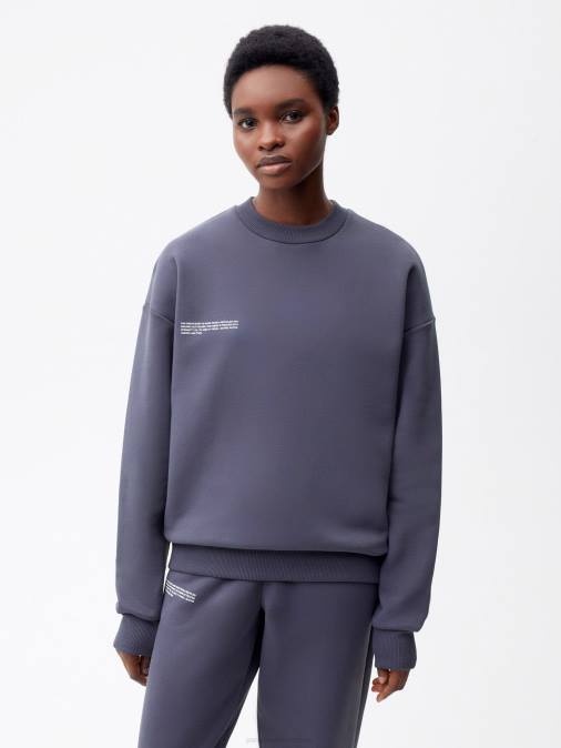 mujer sudadera de la firma Pangaia pizarra azul ropa TDTH105