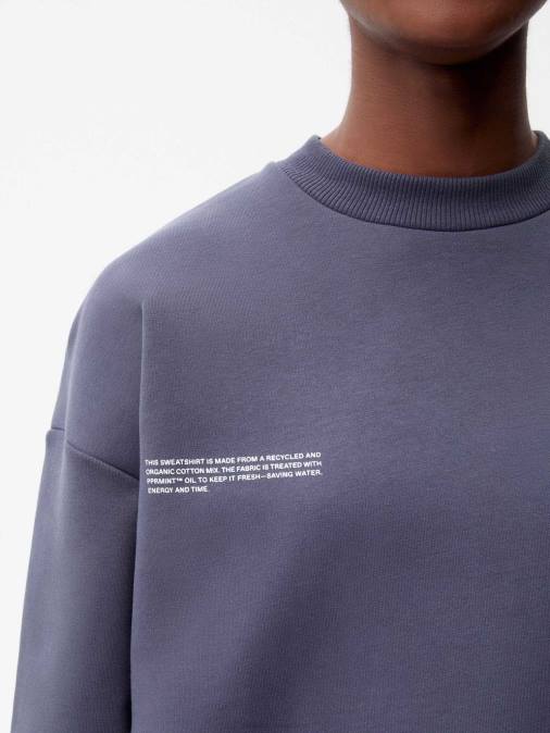 mujer sudadera de la firma Pangaia pizarra azul ropa TDTH105